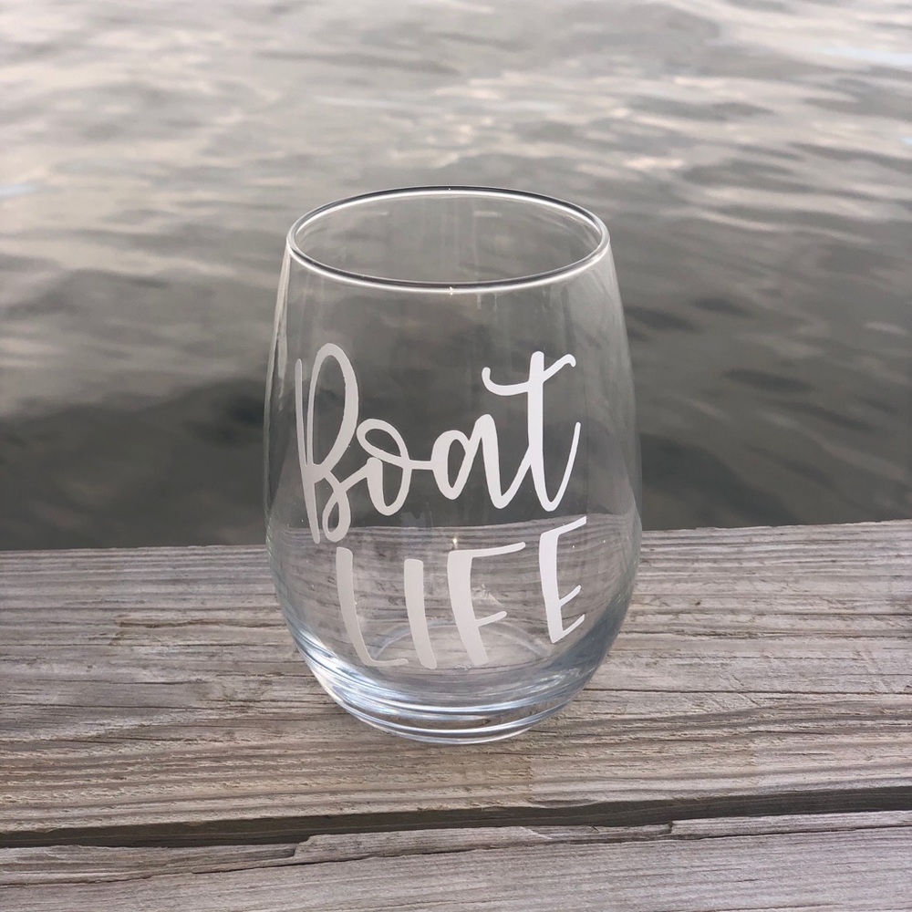 Boat life wine tumbler